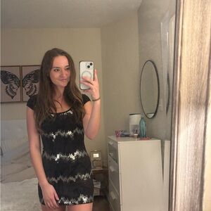 COPY - Elegant Black and Silver Dress